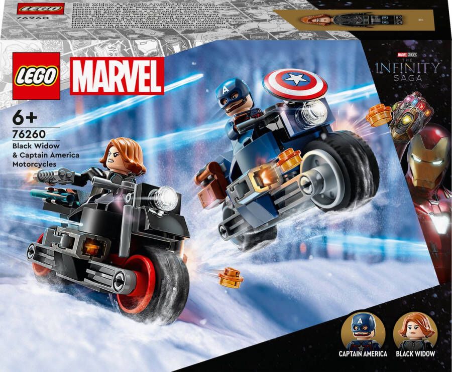 LEGO Marvel Black Widow & Captain America Motoren Avengers Speelgoed 76260
