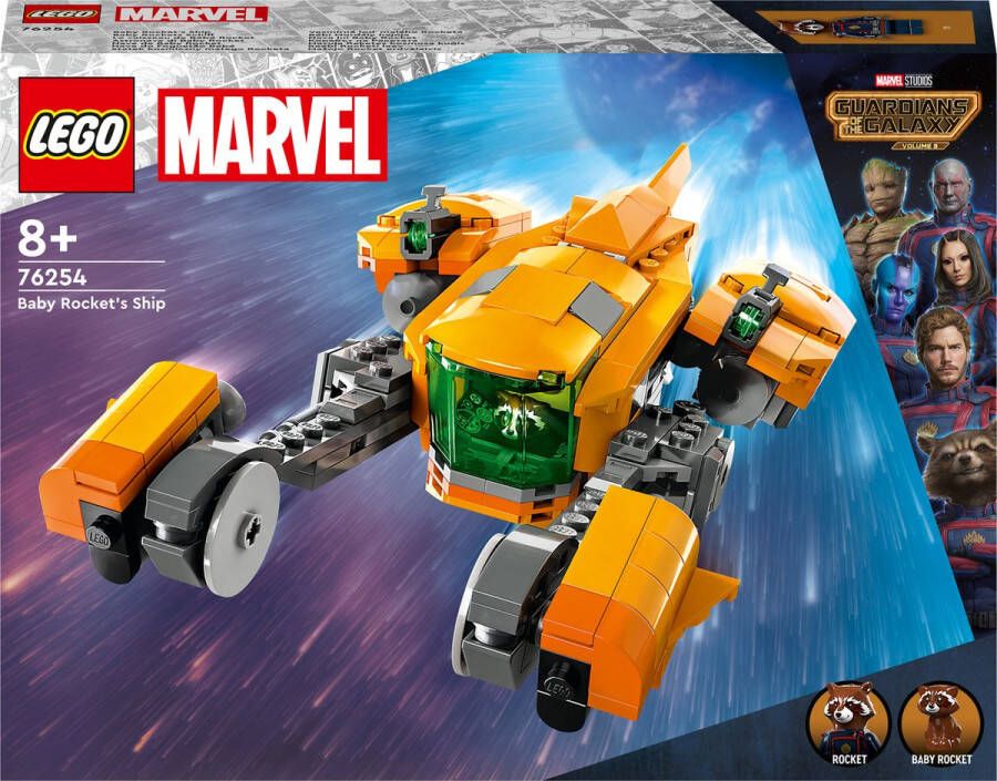 LEGO Marvel Het schip van Baby Rocket Guardians of the Galaxy Volume 3 Set 76254