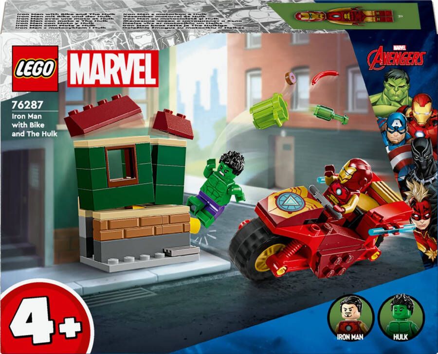 LEGO Super Heroes Marvel Iron Man met motor en de Hulk speelset 76287 Super Heroes Marvel