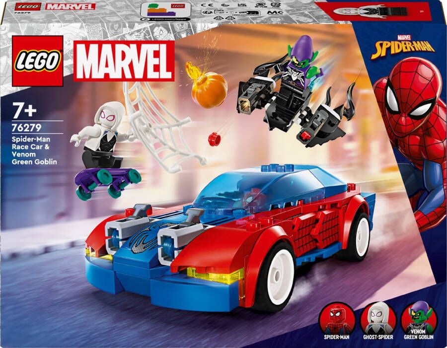 LEGO Marvel Spider-Man racewagen en Venom Green Goblin 76279