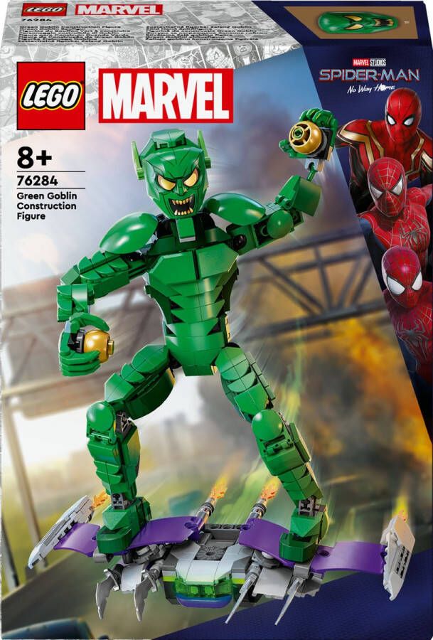 LEGO Super Heroes Marvel Green Goblin bouwfiguur Bouwpakket met Verstelbare Actiefiguur van Schurk 76284