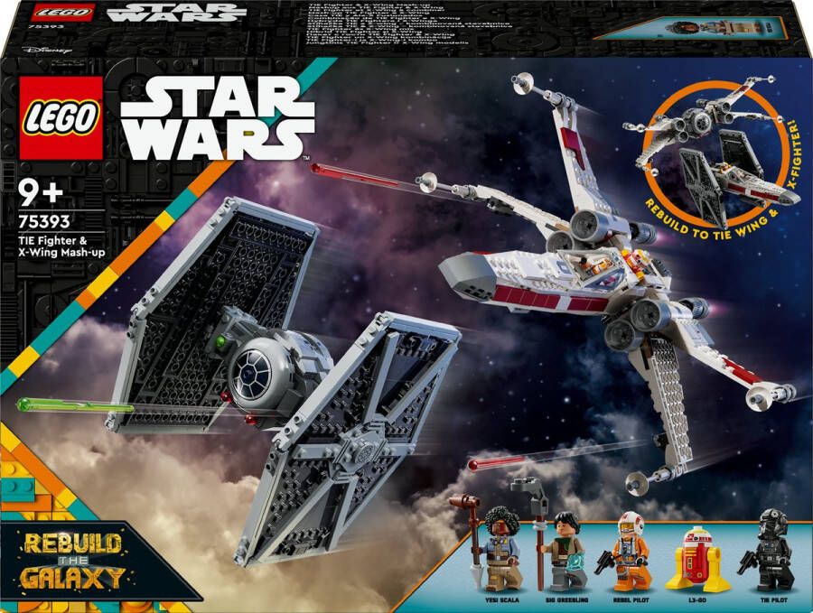 LEGO Star Wars TIE Fighter en X-wing combi Bouwbaar Starfighter Ruimteschip Speelgoed 75393