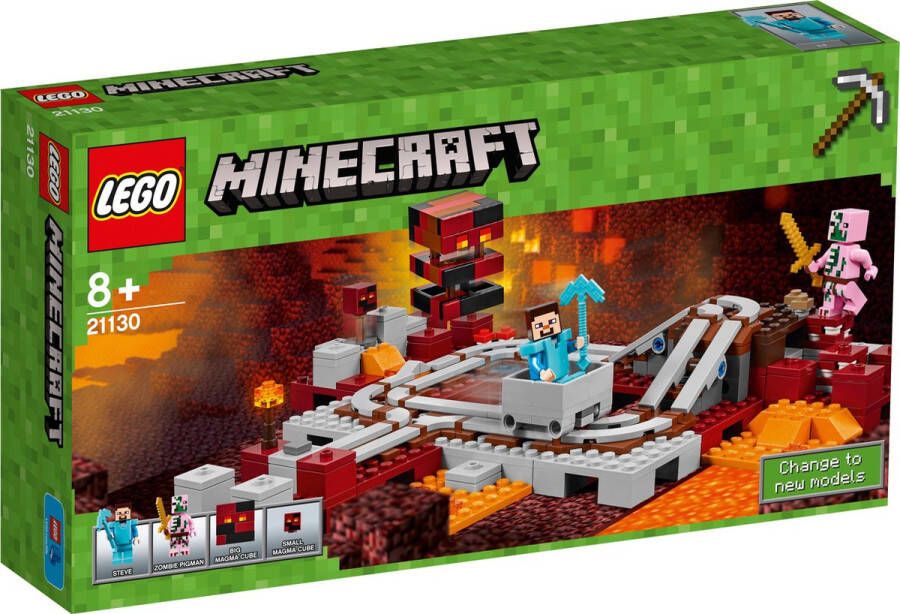 LEGO Minecraft De Nether Spoorweg 21130