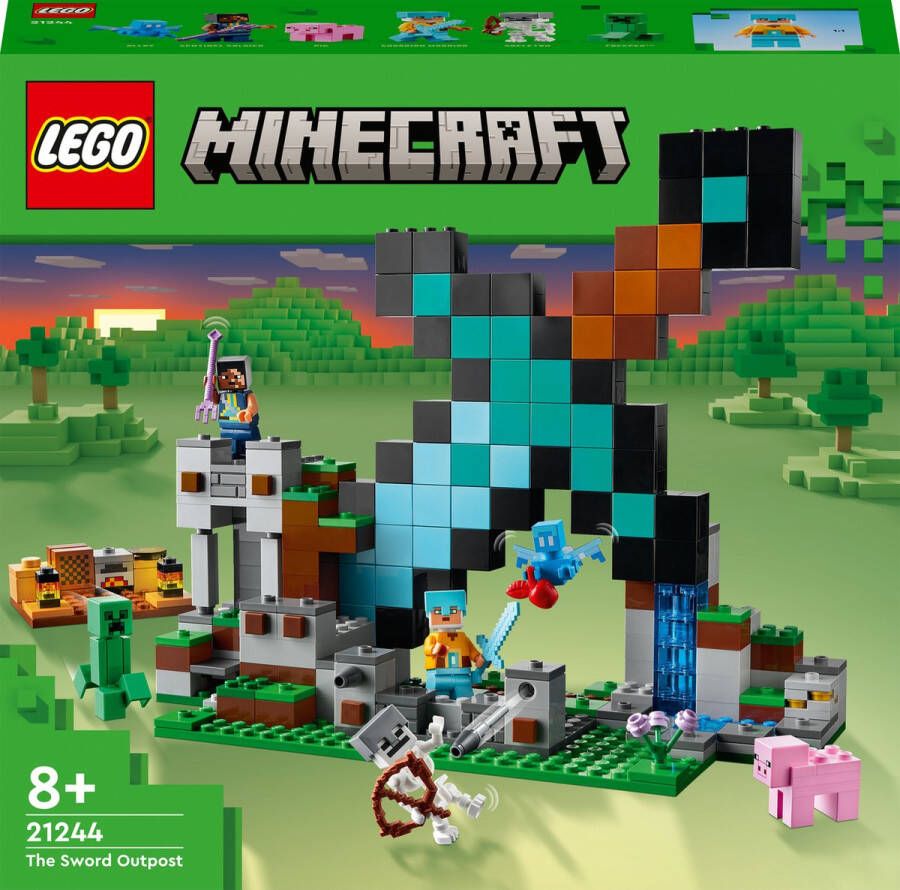 LEGO Minecraft Uitvalbasis Zwaard Bouwspeelgoed 21244