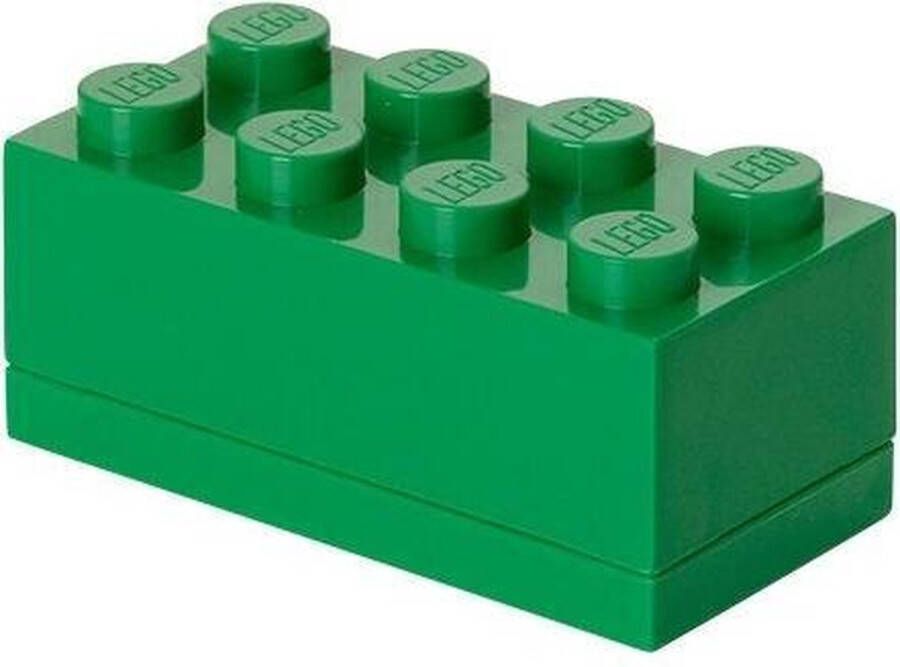 LEGO Mini Box 8 Lunchbox 4 6x9 2x4 3 cm Donker groen