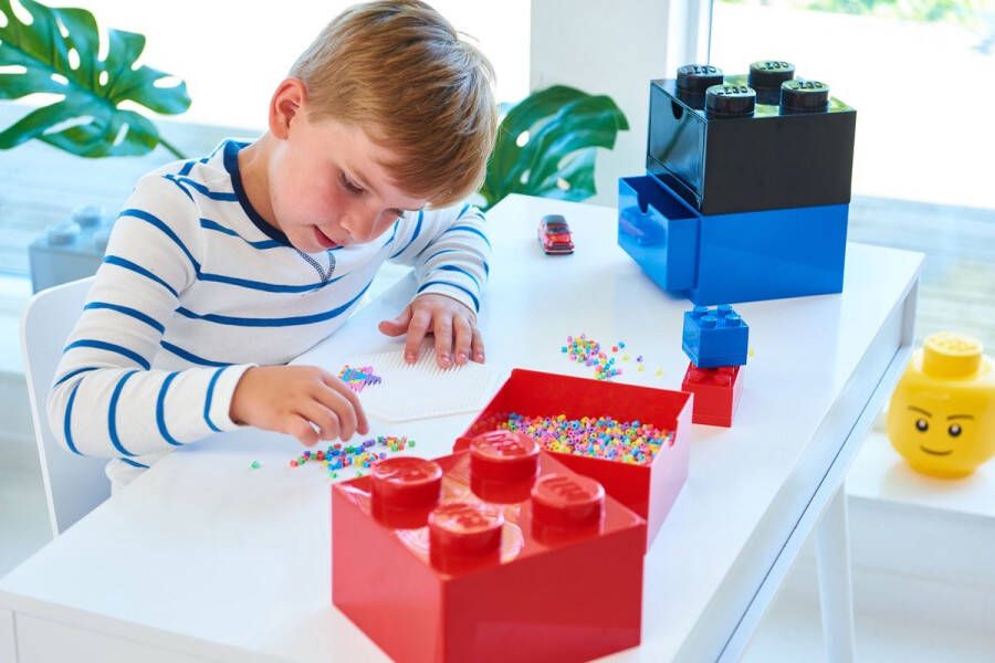 LEGO mini-opbergsteen 8 noppen 4 6 x 9 2 cm polypropeen rood