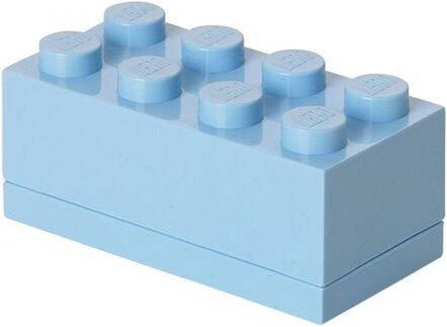 LEGO Mini Box 8 Opbergbox 180 ml Kunststof Lichtblauw