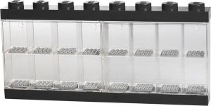 LEGO Minifiguur 16 Display Case Vitrine Opbergbox Zwart 38 2x4 7x18 4cm Kunststof