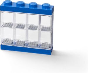 LEGO Minifiguur 8 Display Case Vitrine Opbergbox Blauw 19 1 x 18 4 x 4 7cm Kunststof