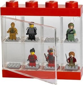 LEGO Minifiguur 8 Display Case Vitrine Opbergbox Rood 19 1 x 18 4 x 4 7cm Kunststof