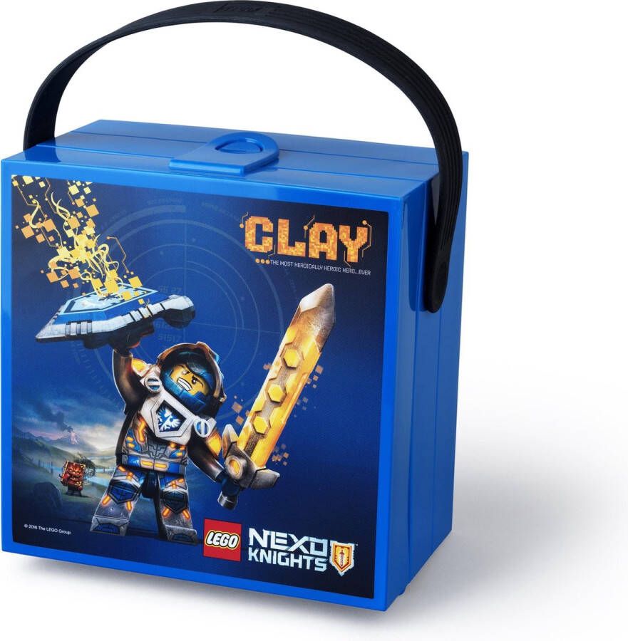 LEGO Nexo Knights Broodtrommel met Handvat 17x16 5x9 7 cm Blauw