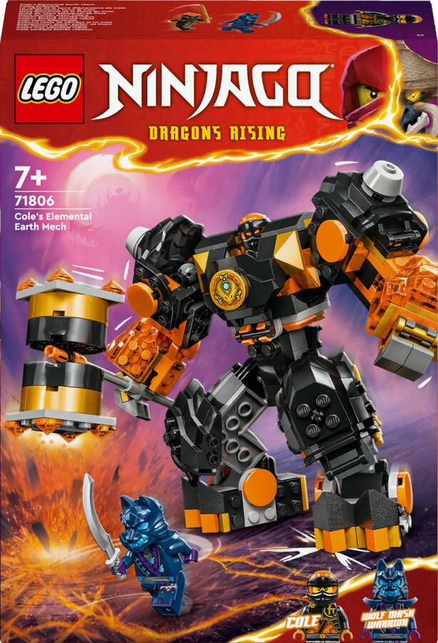 LEGO NINJAGO Cole's elementaire aardemecha 71806