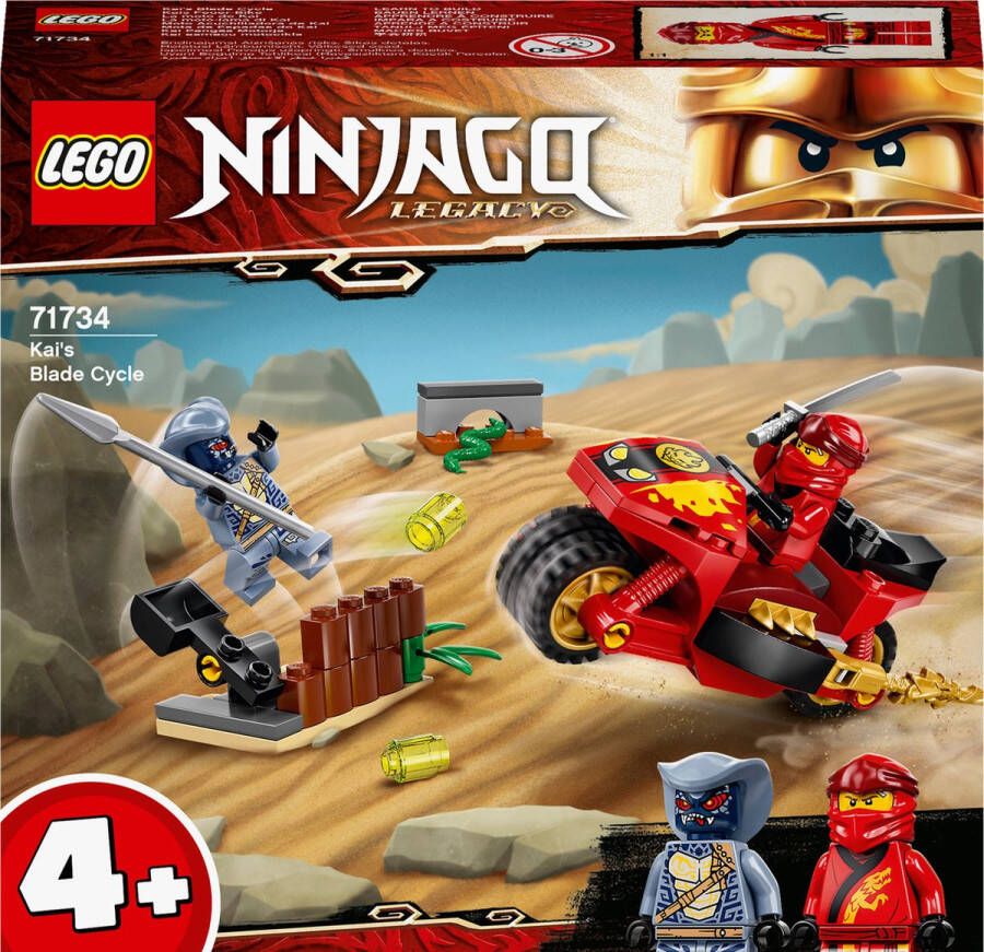 LEGO 71734 NINJAGO Kai&apos;s motorfiets speelgoed en minifiguur voor kinderen vanaf 4 jaar