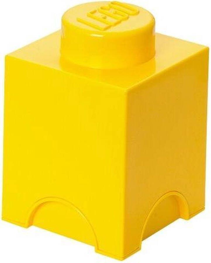 LEGO Opbergbox Brick 1 Vierkant Polypropyleen Geel