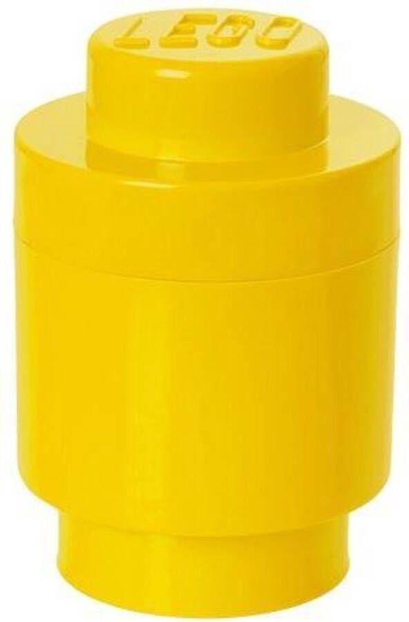 LEGO Opbergbox Brick 1 Rond Polypropyleen Geel