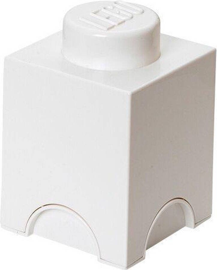 LEGO Opbergbox Brick 1 Vierkant Polypropyleen Wit