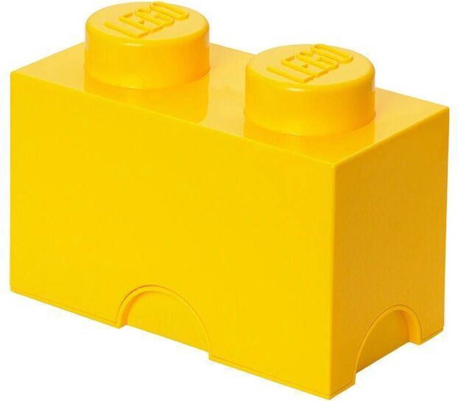 LEGO Opbergbox Brick 2 Polypropyleen Geel