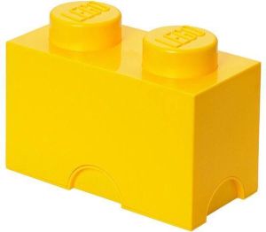 LEGO Opbergbox Brick 2 Geel