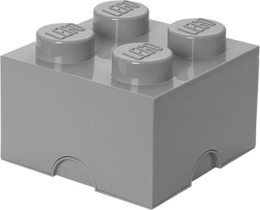 LEGO Brick 4 opbergbox grijs