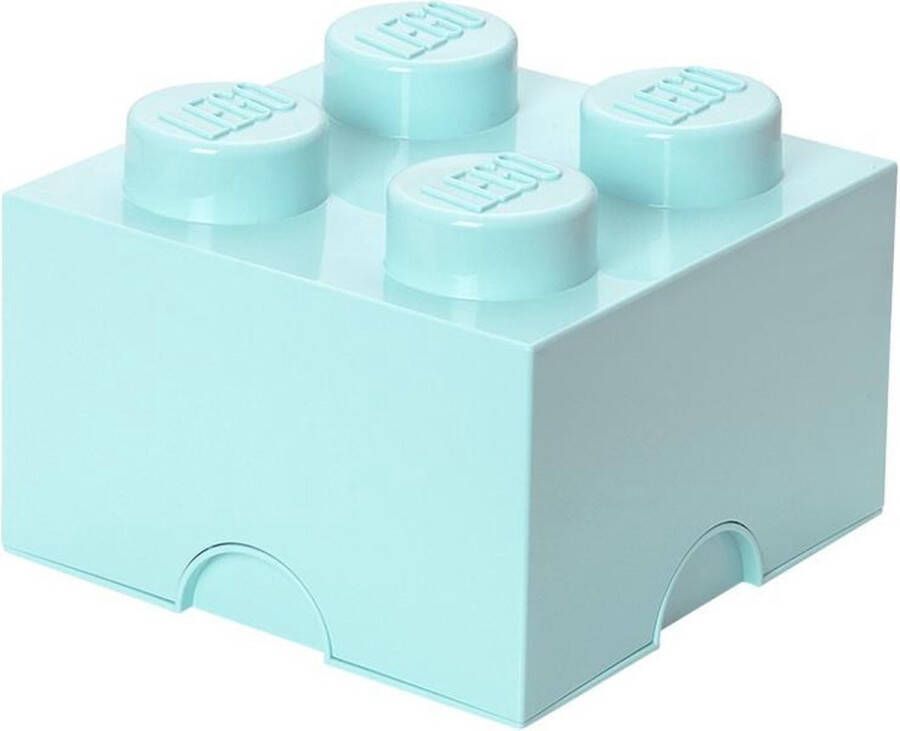 LEGO Opbergbox Brick 4 Aqua Blauw 6 L 25 cm x 25 cm x 18 cm Kunststof