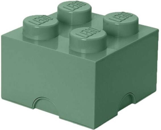 LEGO Opbergbox Brick 4 Kusntstof Zand Groen