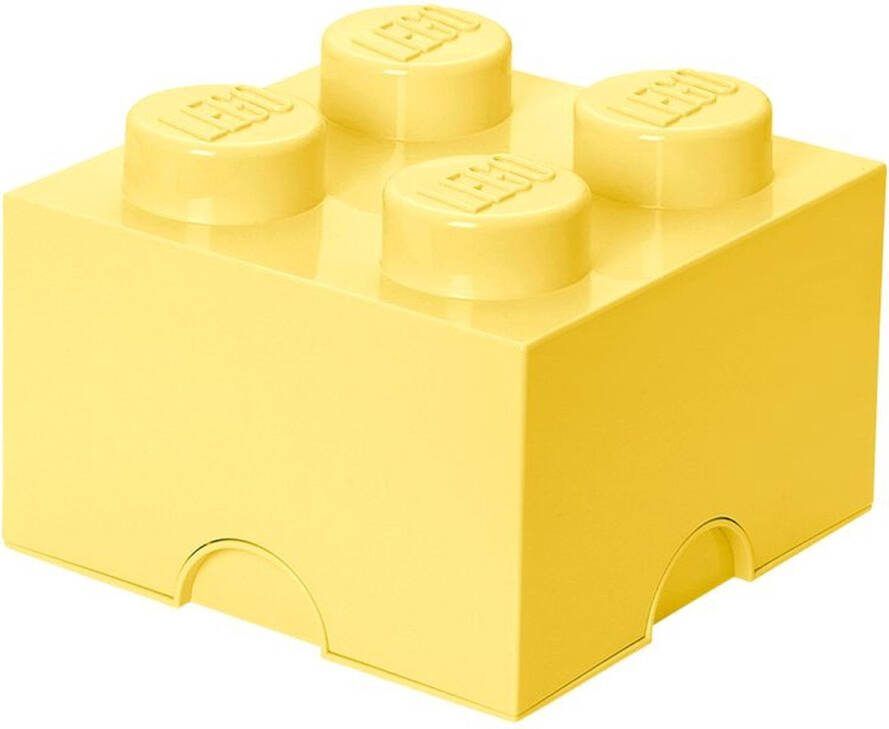LEGO Opbergbox Brick 4 Polypropyleen Geel
