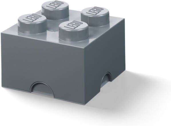 LEGO Opbergbox Brick 4 Polypropyleen Grijs