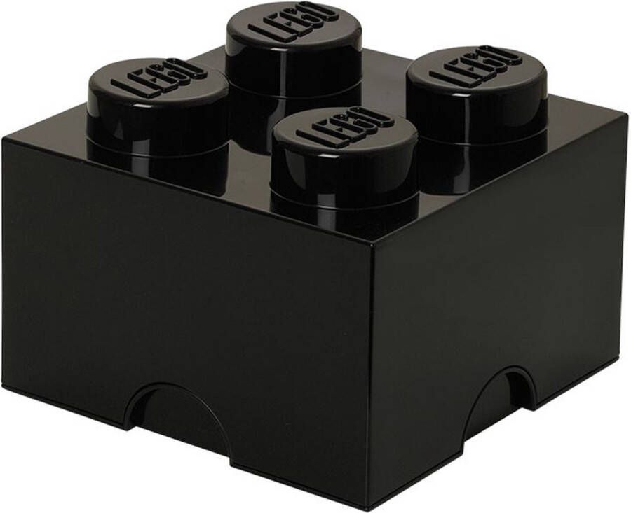 LEGO Opbergbox Brick 4 Polypropyleen Zwart