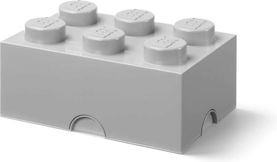 LEGO Opbergbox Brick 6 Nylon Grijs