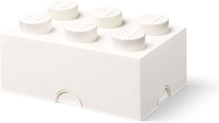 LEGO Opbergbox Brick 6 Nylon Wit