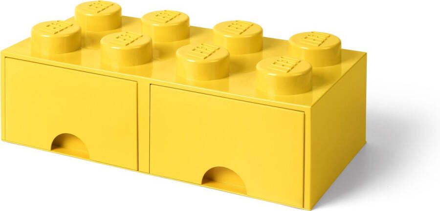 LEGO Opbergdoos -blokje met 2 lades 22 5 liter Grijs Polypropyleen