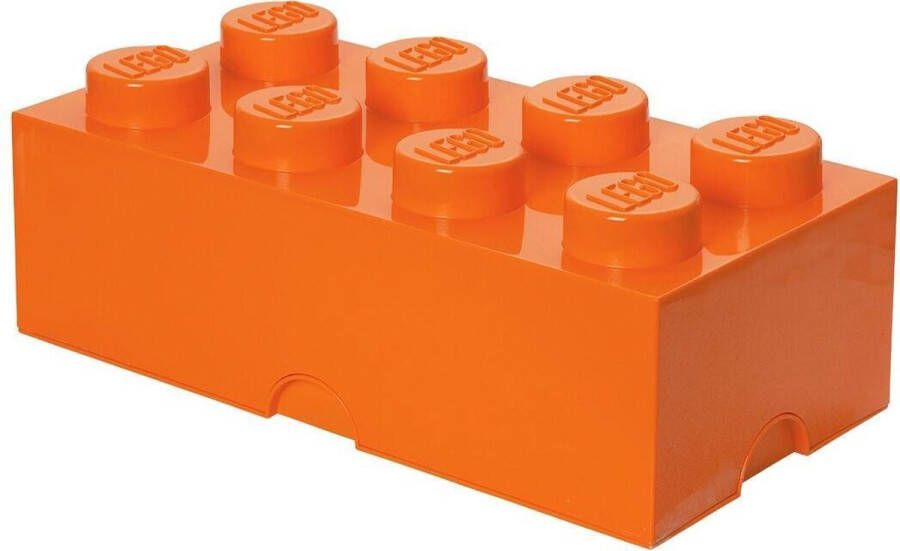 LEGO Opbergbox Brick 8 Rechthoek 12 liter Stapelbaar Kunststof Oranje