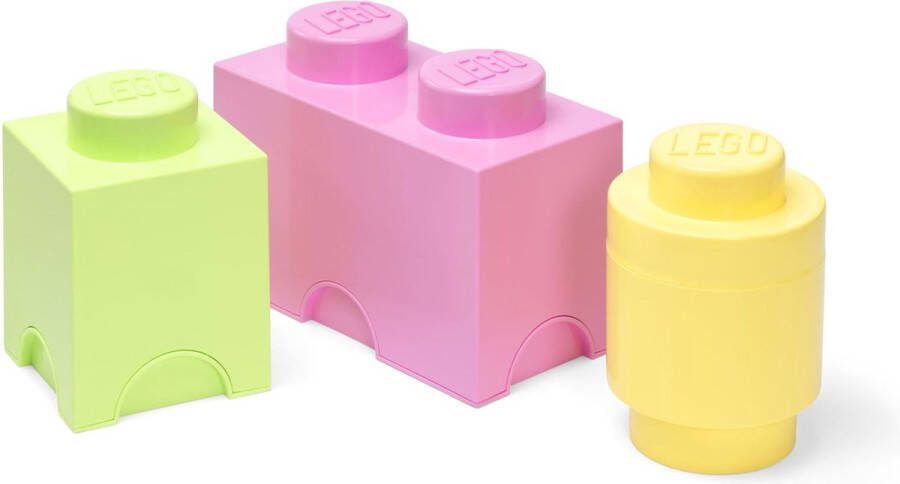 LEGO Opbergbox Brick Pastel Set van 3 Stuks 4014
