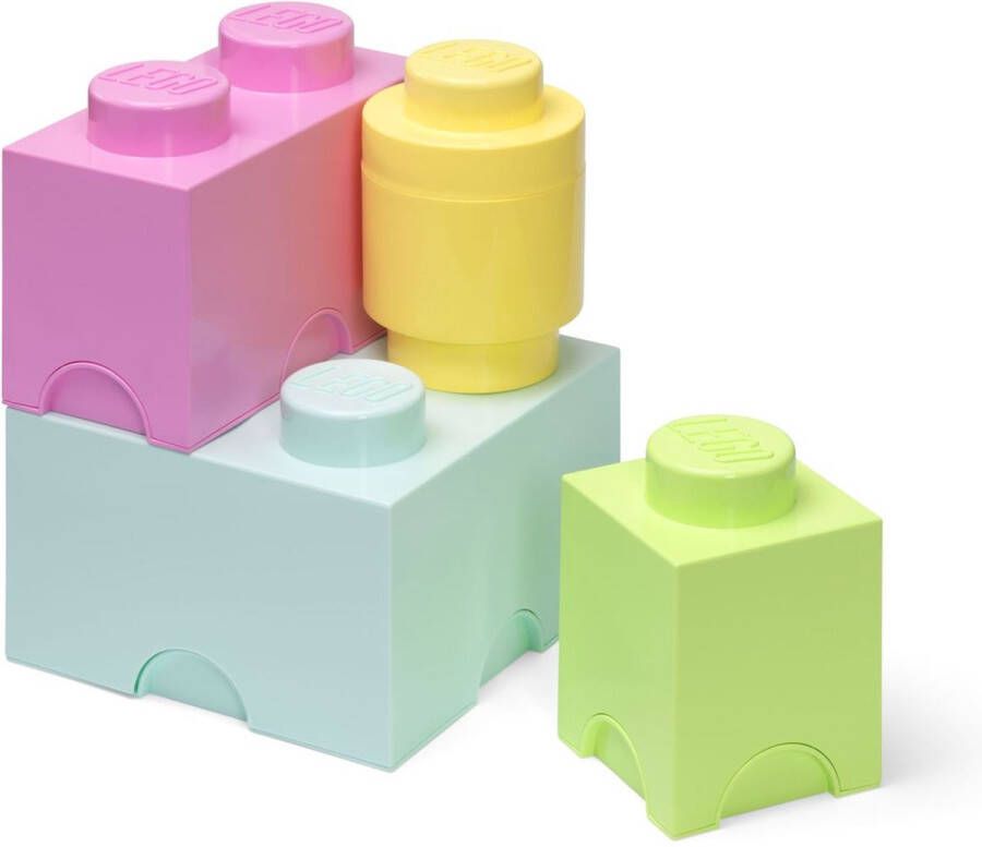 LEGO Opbergbox Brick Pastel Set van 4 Stuks 4015