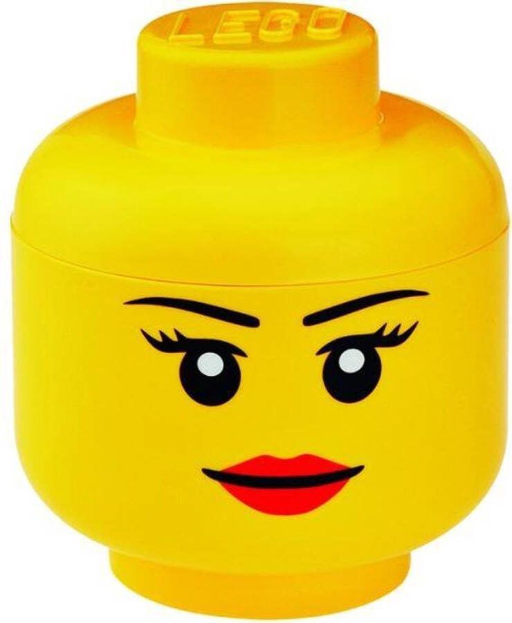 LEGO Opbergbox Head S Girl Geel