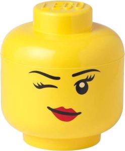 LEGO Opbergbox Head Girl Winking Small License