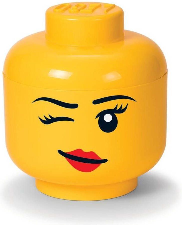 LEGO Opbergbox Hoofd Winky Groot Polypropyleen Geel