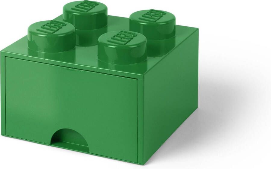 LEGO Opbergbox met Lade Brick 4 Polypropyleen Groen