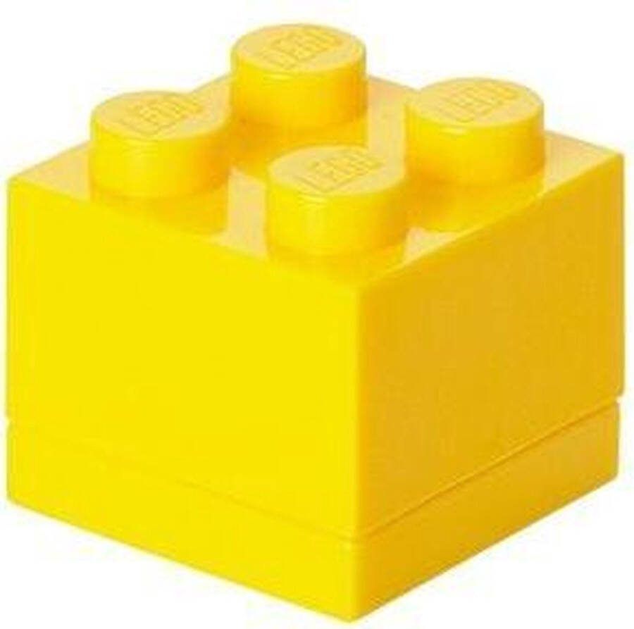 LEGO Opbergbox Mini Brick 4 Polypropyleen Geel