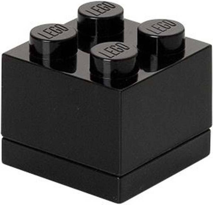 LEGO Opbergbox Mini Brick 4 Polypropyleen Zwart