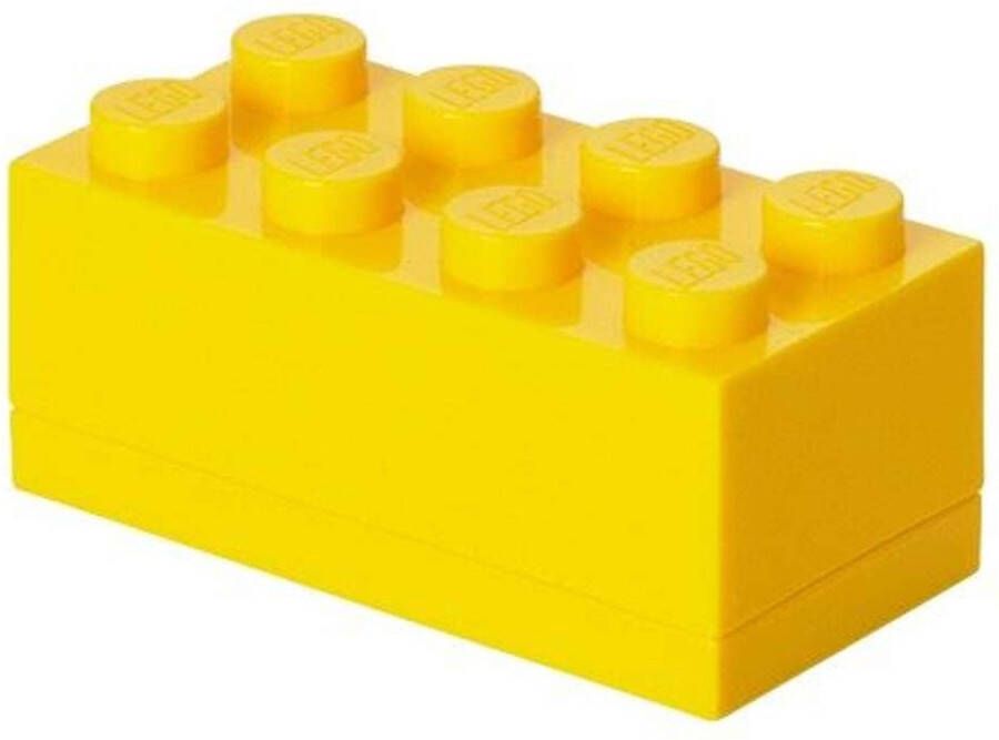 LEGO Opbergbox Mini Brick 8 Polypropyleen Geel