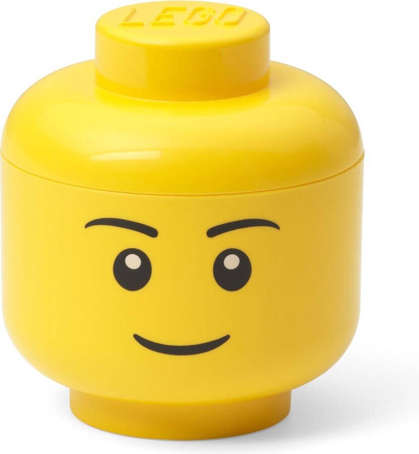 LEGO Opbergdoos -hoofd Boy Geel Polypropyleen