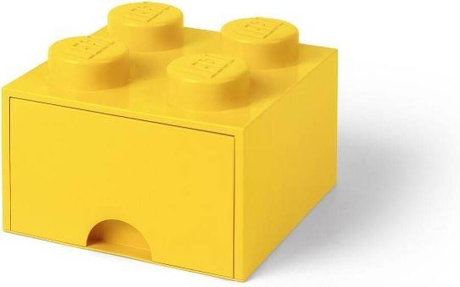 LEGO Brick 4 Opbergbox Kunststof Geel