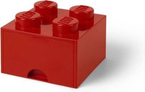 LEGO Opberglade Brick 4 Rood