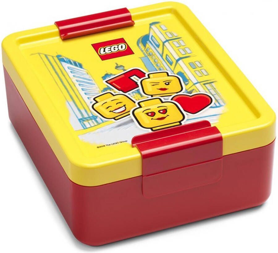 LEGO Rood met gele GIRL lunchbox