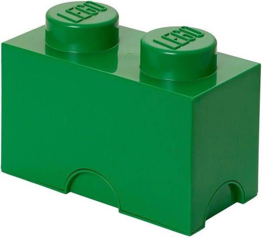 LEGO Set van 2 Opbergbox Brick 2 Groen