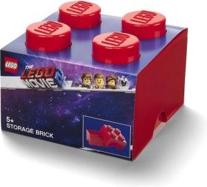 LEGO Set van 2 Opbergbox Brick 4 Movie 2 Rood