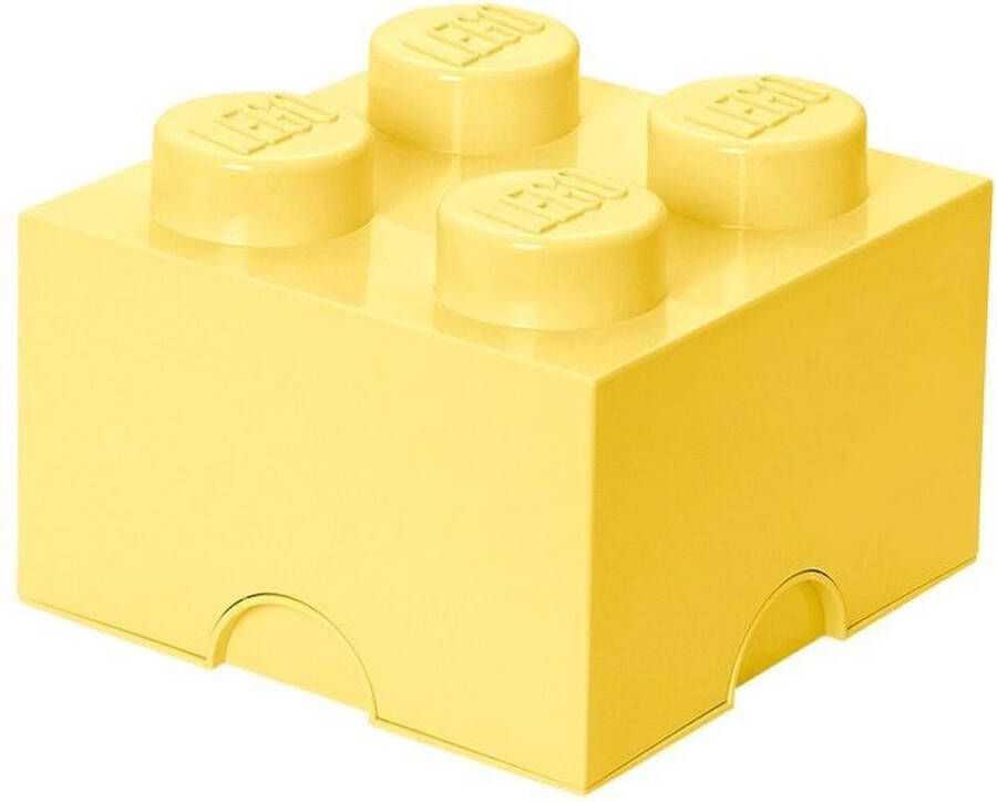 LEGO Set van 2 Opbergbox Brick 4 Pastelgeel
