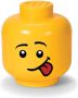 LEGO Set Van 2 Opbergbox Iconic Hoofd Silly 24 Cm Geel - Thumbnail 1