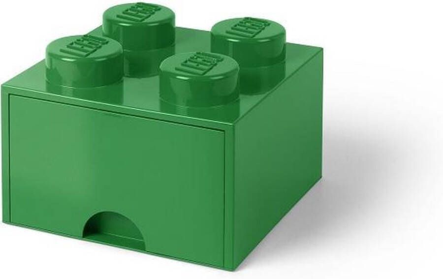 LEGO Set van 2 Opberglade Brick 4 Groen